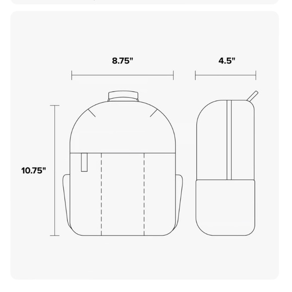 Luka Mini Backpack in Khaki - Picture 5 of 9